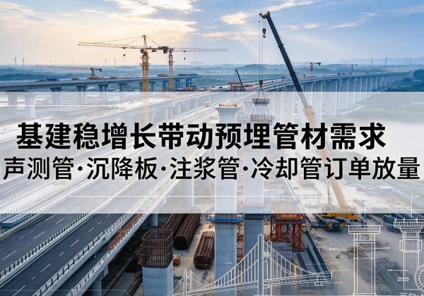 长顺基建稳增长带动预埋监测管材需求，声测管、沉降板、注浆管订单持续放量