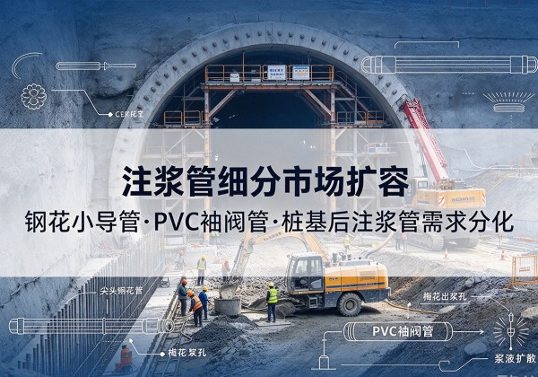 长顺注浆管细分市场扩容，隧道钢花小导管、PVC 袖阀管、桩基后注浆管需求分化